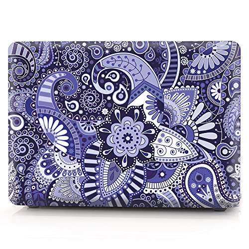 MacBook Air 13 Case Design - L2W Laptop Computers Case For Apple MacBook Air 13.3 Inch [Model:A1369/A1466],Plastic Pattern Carrying Hard Shell Cover Including Keyboard Cover,Paisley Purple