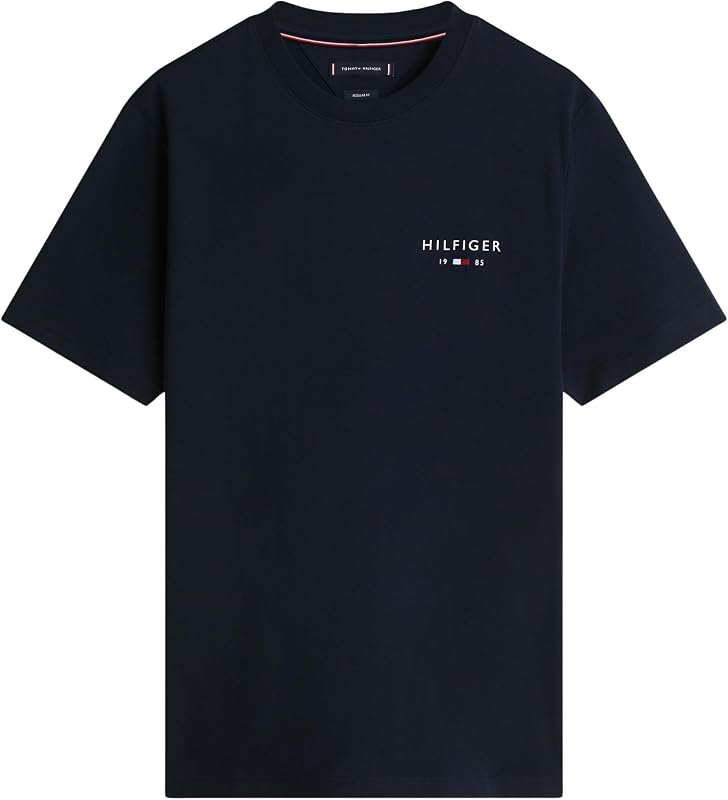 Brand Love Small Hilfiger Tee Mw0mw41456 T-Shirt S/S, Bleu (Ciel du désert), M Homme, Bleu (Ciel du Désert), Medium — photo 5 sur 5