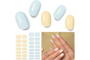 Nelikoo Semi Cured Gel Nail Strips - 30PCS Stickers for UV Light, Long-Lasting Wraps, Salon-Quality Semi Cured Nail Stickers, 2 Week Wear, Easy DIY Gel Manicure - Candy Crush