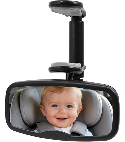 Stroller Rearview Mirror Allows you to see your baby's face while pushing the stroller Easy to attach Stroller accessory featuring a clear view and 360° rotation : Baby