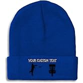 Beanies for Men Disc Golf Sport Embroidery Skull Cap Winter Hats for Women Acrylic One Size