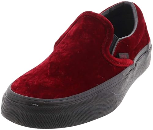 red velvet slip on vans