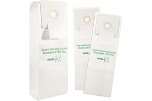 YULEAN 3 Pack 391 Central Vacuum Bags Compatible with Nutone Cental 391, 3918, 44186, CV350, CV351, CV352, CV353, CV400, CV450, CV553, CV653, CV750 Models