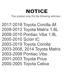Front Wheel Bearing Pair For Toyota Corolla Matrix
