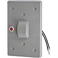 Hubbell - HBL1785 - Hubbell Wiring HBL1785 Weather-Proof Toggle Switch Plate With Pilot Light; 1 Gang, 2.940 Inch Width x 0.940 Inch Depth x 4.630 Inch Height, Neoprene/Steel, Gray