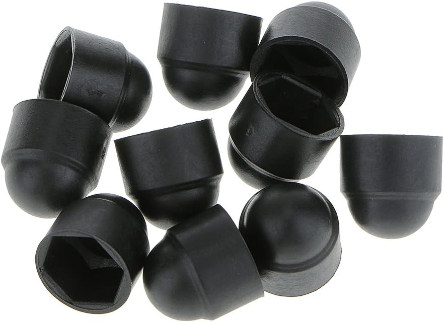 SDENSHI 10 Pcs Nut and Bolt Covers M6 M8 M10 Black Plastic