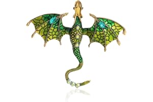 RRDAILY Enamel Dragon Brooch Vintage Punk Dragon Animal Brooch Domineering Flying Dragon Brooch Personality Clothing Hat Bag Accessories for Men and Women