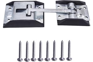 1 Pack Zinc Coated 5 Inch Carbon Steel T-Style Door Catch with 8 Stainless Steel Screws， Door Holder, Door Catch with Mountin