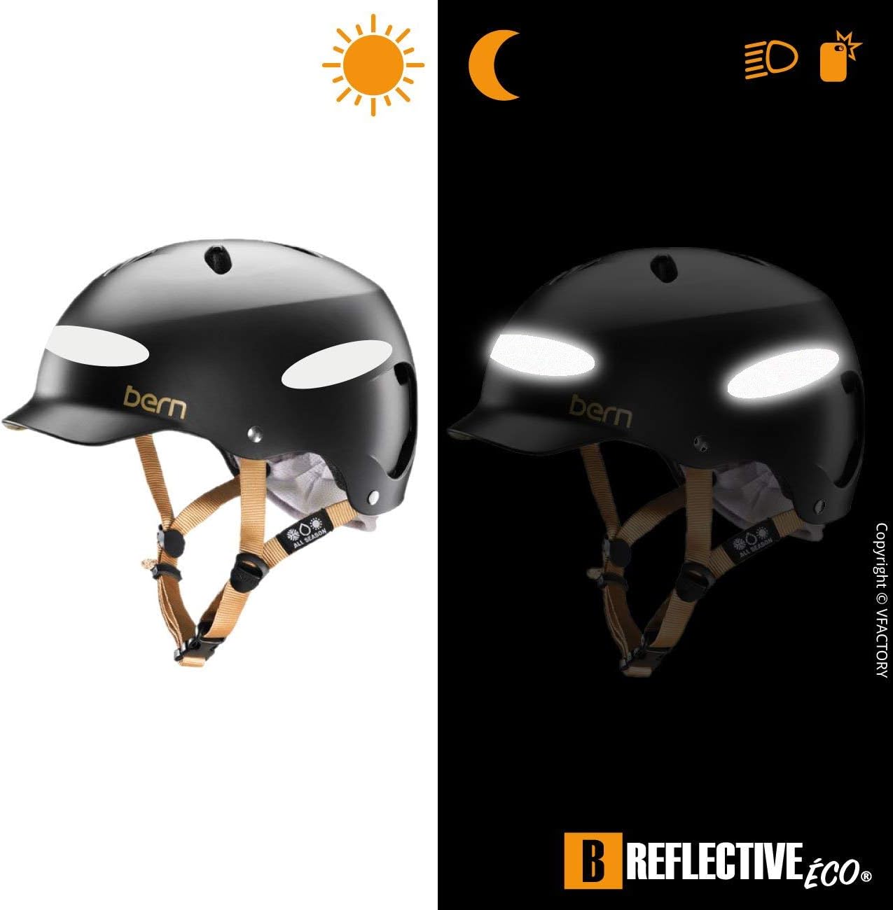 B REFLECTIVE Éco OVAL, 4 retro reflective stickers kit, Night high visibility safety - Image 5