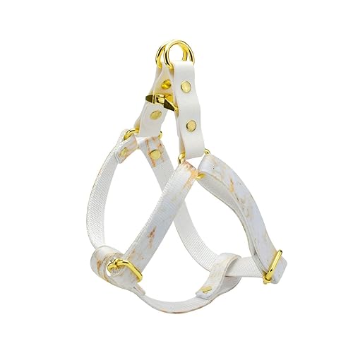 Gold Marble Print Dog Step In Harness 
