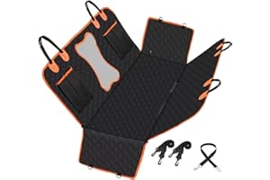 CBBPET Dog Car Seat Cover for Pets 100% Waterproof,Scratchproof Dog Backseat Cover, Durable Nonslip Dog Hammock for Sedans, Trucks, SUVs