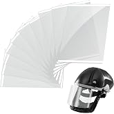 Replacement Visor Overlay Compatible with Trend Airshield Pro, 10 Pack | Clear Protective Film with Adhesive Strips, Anti Scratch Face Shield Cover Replacement Visor Overlay for Woodworking Grinding