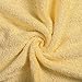 SEMAXE Yellow Bath Towel Set, 100% Cotton Absorbent Bathroom Towels with Hanging Loops, 8 Piece Towel Set Include 2 Bath Towels, 2 Hand Towels, 4 Washcloths