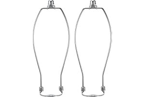 10 Inch Nickel Lamp Shade Harp Holders with Detachable Saddle Bases, Light Duty, Saangseon Pack 2 DIY Lighting Accessories
