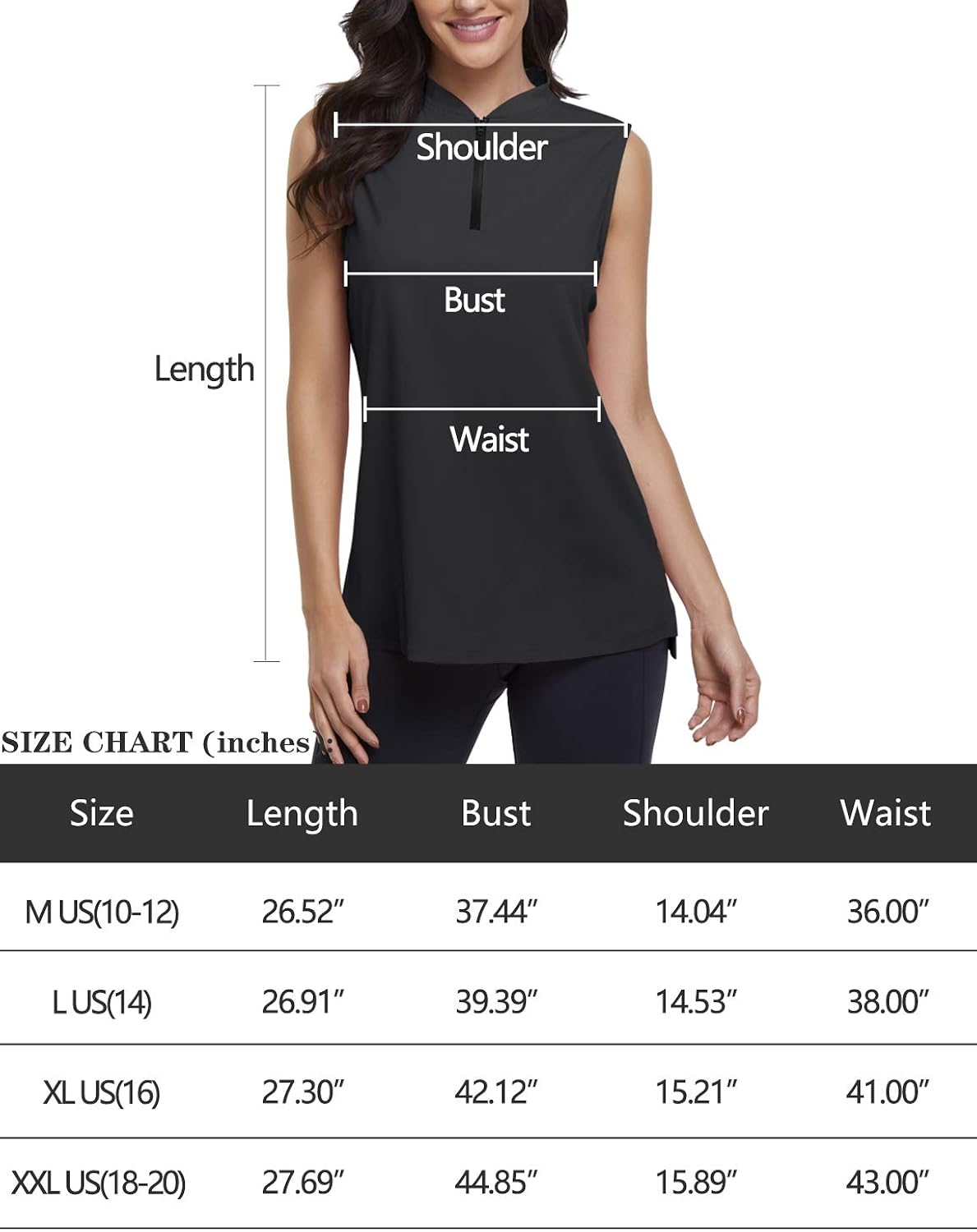 Women Hiking Long Sleeve/Sleeveless UPF 50+ Dry Fit Sun Protection Golf Tennis Shirt: Clothing