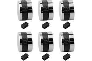 Gas Grill Control Knobs Replacement, 2.25in Dia Chrome Finish with Non-Slip Silicone Grip, Fits Most D-Shaped Valve Stems for
