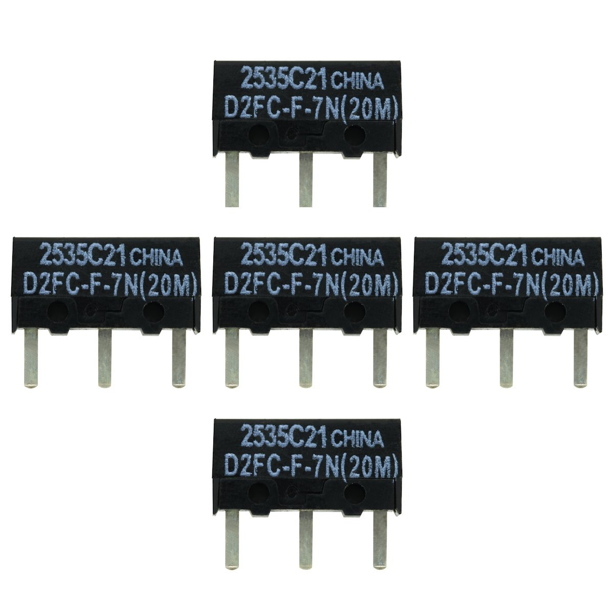 IT-Services Irro 5x D2FC-F-7N(20M) Microswitch Repair Kit suitable for computer mice from Logitech, Razer, Roccat, SteelSeries and others