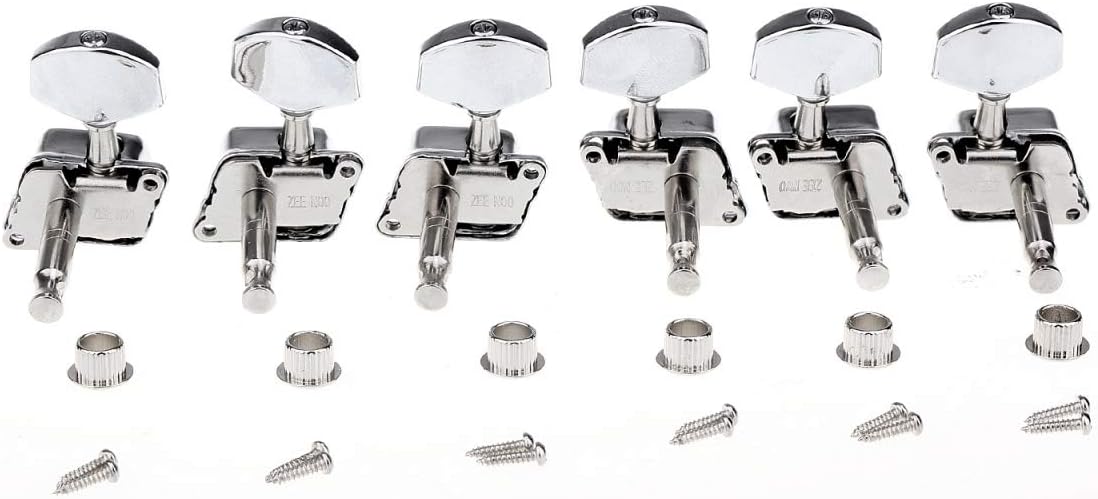 Musiclily Pro 3+3 Semi Closed Guitar Tuners Machine Heads Tuning Pegs Keys Set for Electric Guitar or Acoustic Guitar,Chrome - Image 3