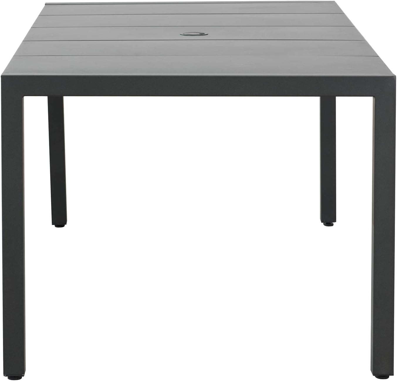  Brand - Ravenna Home Archer Outdoor Patio Steel Dining Table with Panel Top, 66.14"W, Gray : Garden & Outdoor