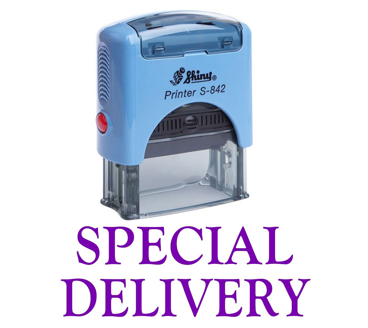 Special DELIVERY Self Inking Rubber Stamp Office Stationary Custom Shiny Stamp