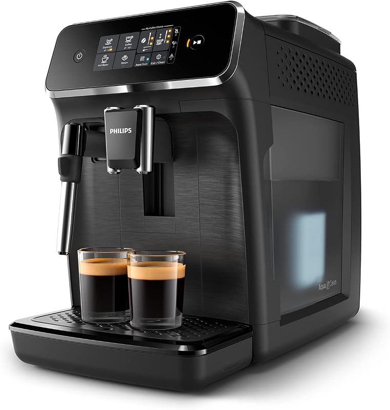 machine à café grain 2200, 2 boissons, mousseur à lait, Noir mat
