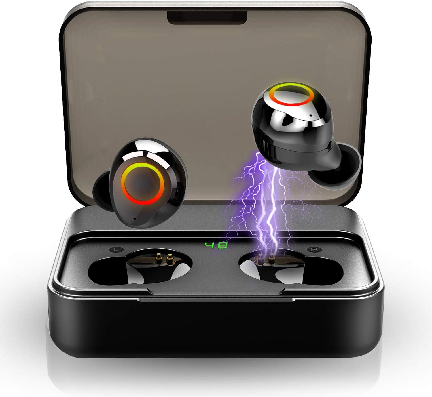 Wireless Headphones, Togala Wireless Earbuds, Immersive Bass Sound Bluetooth Headphones in Ear, IPX7 Waterproof Bluetooth Earphone with 32 Hours Playtime Touch Control Type C Quick Charge