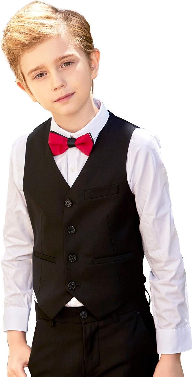 Boy's Vest and Pant Set, Includes Boy Vest, Shirt, Bowtie and Pants