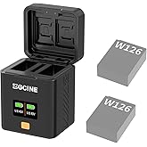 ZGCINE PS-W126 Dual USB-C Charger Case Box with PD Fast Charging, Compatible with Fuji XT30II X100VI X-M5 XS10 XT3 XT2 XT1 XT30 XT20 XT10 X100V XT200 XT100 X100F XA7 XE3 XPro3 XPro2 XPro1 XE1 XE2 XE2S