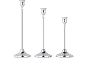 3Pcs Candlestick Holders Taper Candle Holders, Metal Candle Stand Vintage Modern Decorative Centerpiece for Wedding Housewarm