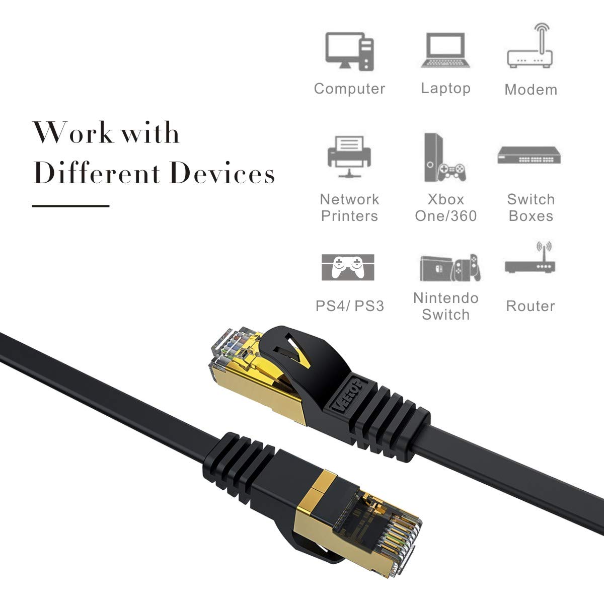 Cat 7 Cables Electronics Cat7 Cable,Veetop 32ft/10m Cat 7