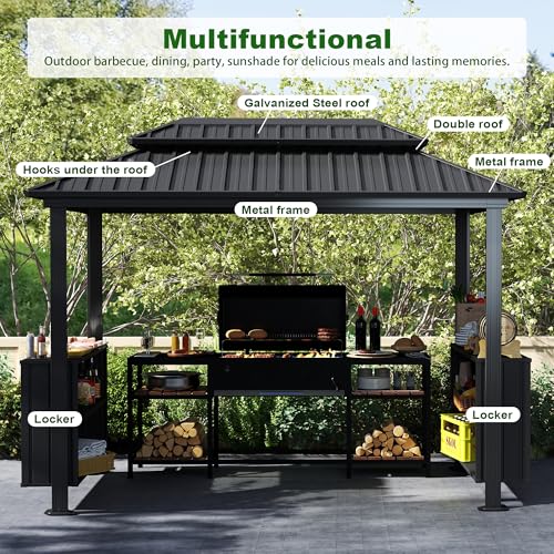 Domi 6x10 Hardtop Grill Gazebo Review: Durable Steel BBQ Shelter with Storage image 15