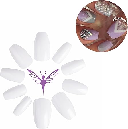 Amazon Co Jp Ejiubas つけ爪 無地 ネイルチップ クリア ネイルチップ 無地 500枚入れ 10サイズ 爪にピッタリ 付け爪 練習用 白色 オーバルスクエア ドラッグストア