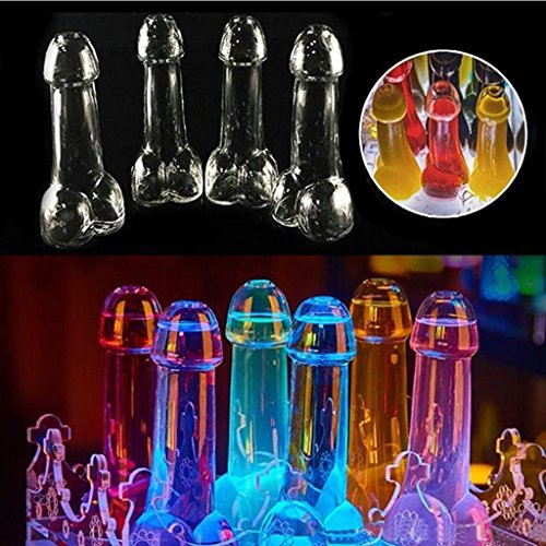 Glass cup, Alaman Penis Shaped Glass Cup Cocktail Gläser / Gtränk Glas / Creative dekor 8 PCS – Bild 3