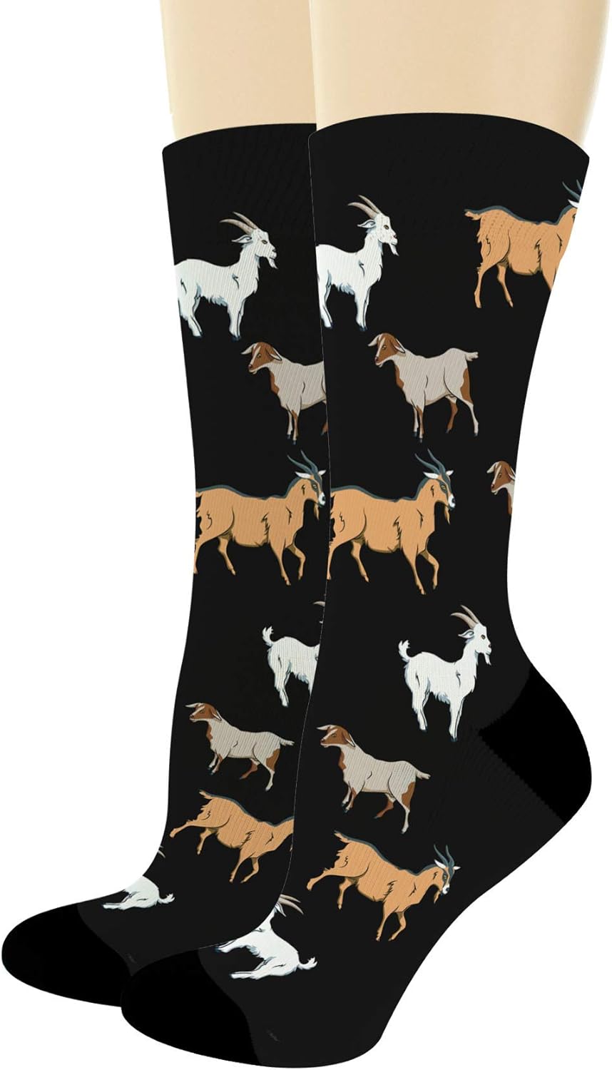 Unisex Novelty Socks Goat Socks Goat Themed Gifts Animal Lover Gifts