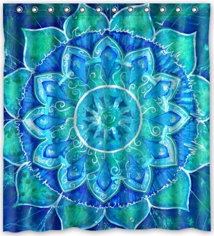 KXMDXA Mandala Trippy Psychedelic Abstract Painting Waterproof Polyester Bath Shower Curtain Size 66x72 Inch
