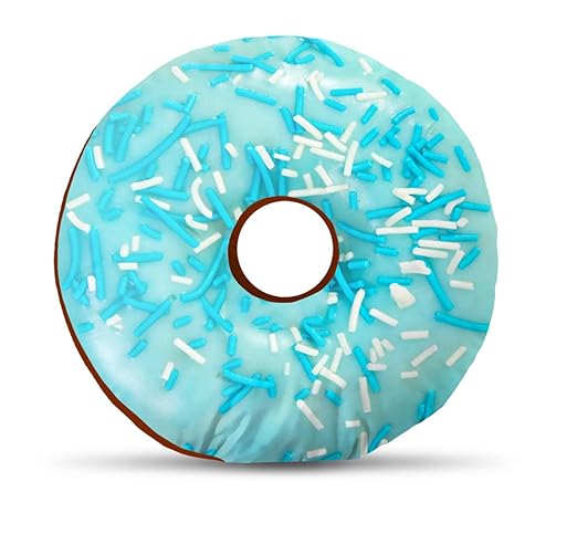 Generic Velvet Donut Cushion (14x14 inches, Multicolour) Amazon.in