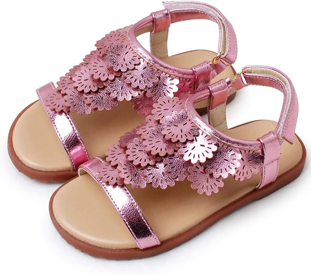 Toddler Little Girls Sandals Open-Toe Adjustable Ankle Strap Summer Dress Shoes