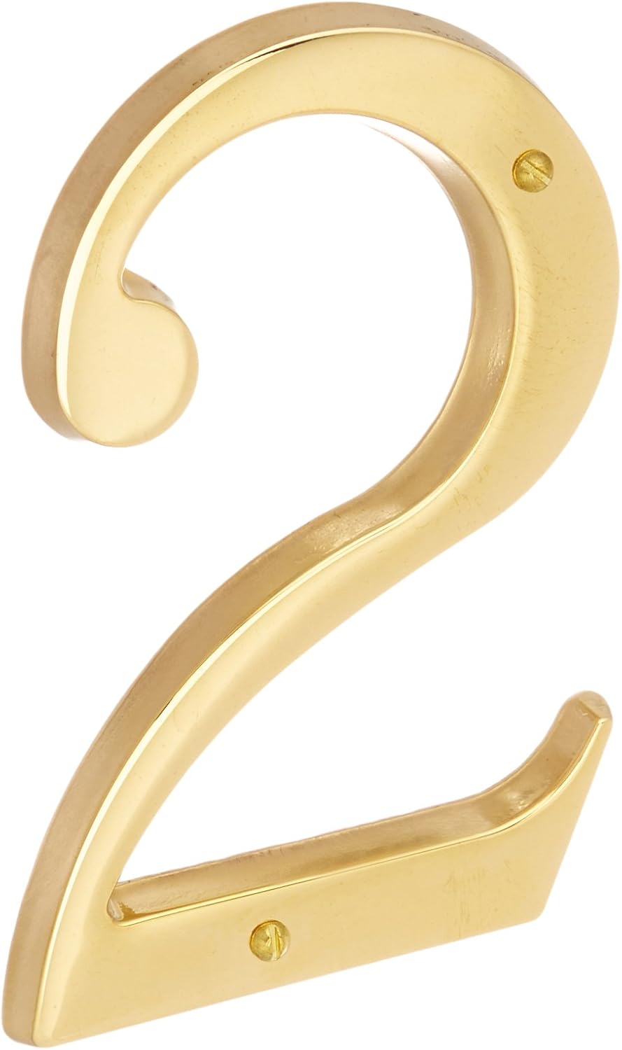 Baldwin 90672031 72# 2 House Number, Unlacquered Brass