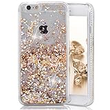 iPhone 6 Plus Case,Crazy Panda 3D Creative Glitter Design iPhone 6 Plus Quicksand Bling Adorable flowing Floating Moving Shine Glitter Case iPhone 6 Plus/6S Plus - Light gold diamonds