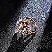 Teniu Womens Rose Gold Ring Diamond Flower Rings for Women Fashion Jewelry Rings