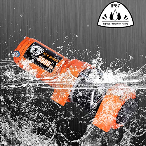 TYT 3500 lb Advanced Load ATV/UTV Synthetic Rope Winch Kits, 12V Elelctric Winch with 2 Wireless Remotes and Winch Mounting Plate, Waterproof IP67 Recovery Winch for ATV UTV Towing Off Road Winches - Image 4