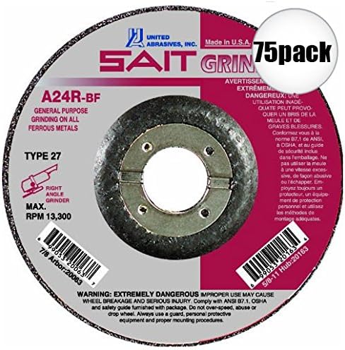 Sait 20063 Metal Cutting Grind Wheel 75-Pack