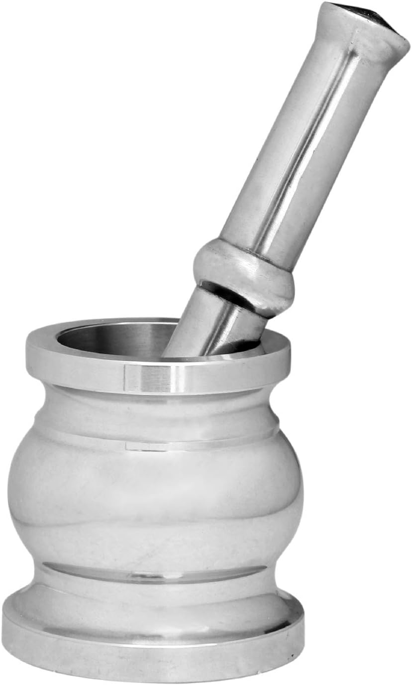Dharam Paul Traders® Heavy Aluminium Mortar and Pestle Set for Kitchen,Kitchen Khalbatta, Okhli Masher