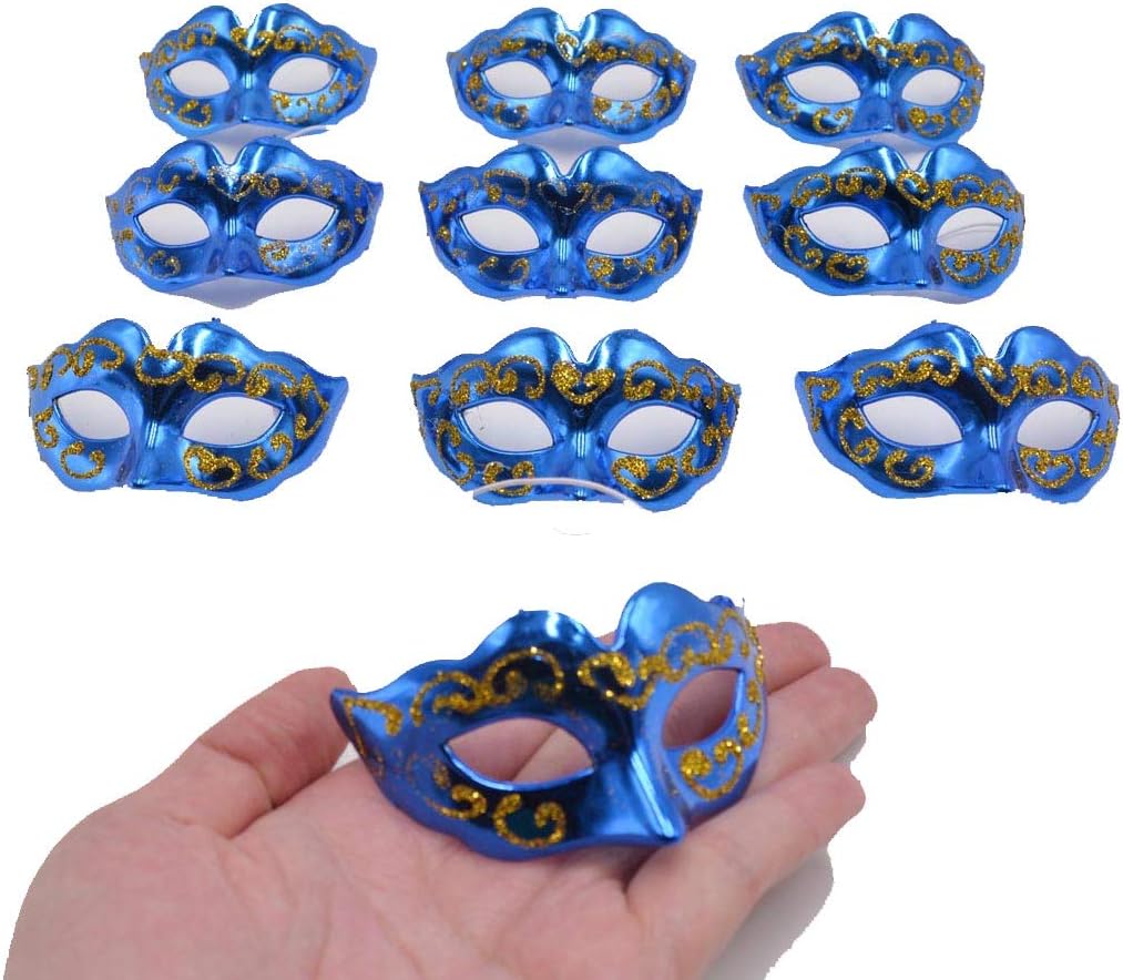 Mini Masquerade Mask Party Decoration - Yiseng 10pcs Set Supper Small Masks Mardi Gras Halloween Party Decor Novelty Gifts