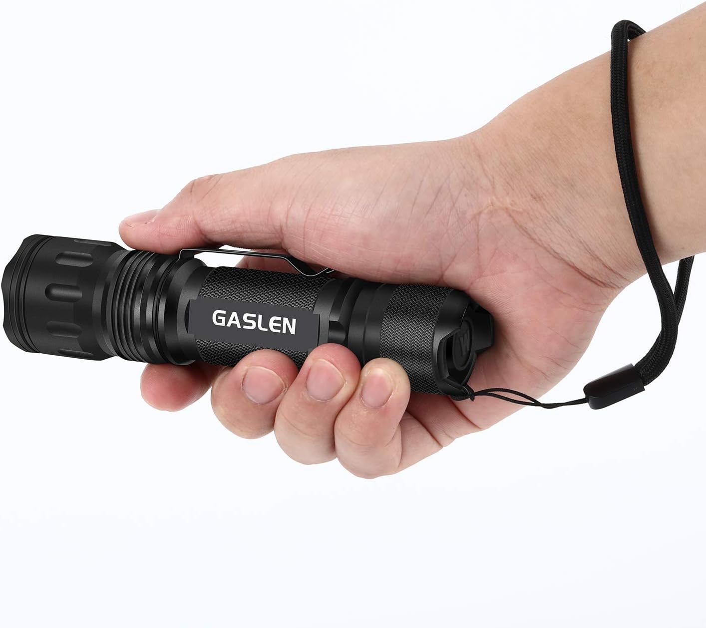 Gaslen LED Tactical Flashlight Rechargeable High Lumen Portable Water Resistant Torch Light, Zoomable, Best Camping, Outdoor, Emergency, Everyday Flashlights with 18650 Battery and Charger Included - - 