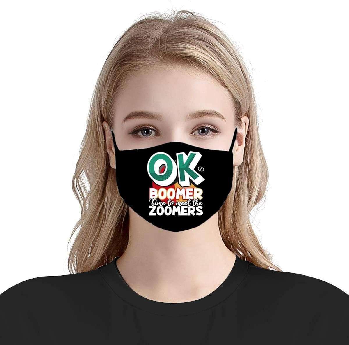 Ok Boomer Time to Meet The Zoomers Face Mask Balaclavas Black at Amazon