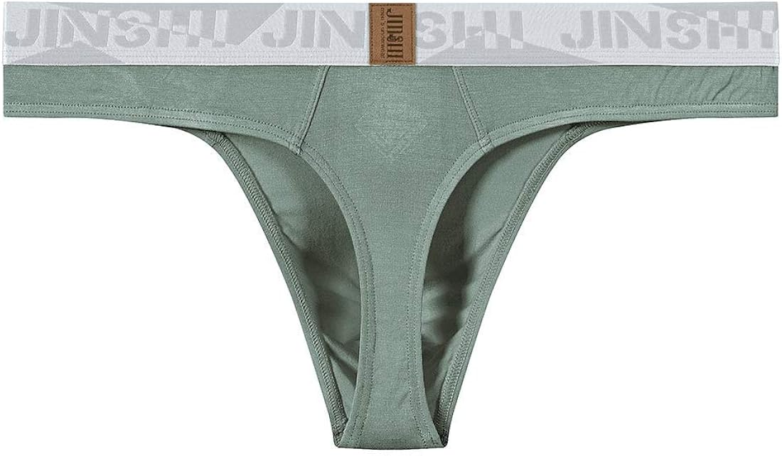 JINSHI Men T-Back Sexy Butt-Flaunting Thong Underwear Comfrt Waistband 3-Pack at  Men’s Clothing store