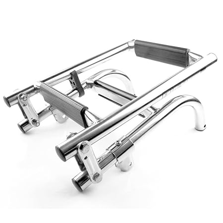 wellenshop Badeleiter Bootsleiter 3 Stufen 600 mm Klappleiter, Edelstahl