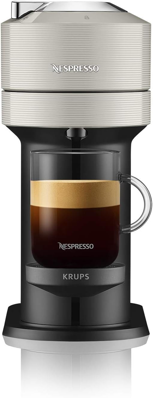 Nespresso Vertuo Next Automatic Pod coffee machine for Americano Decaf, Espresso by Krups in Grey, Vertuo Next Light Grey - Image 3
