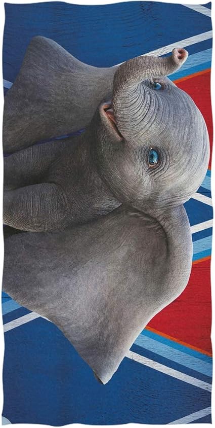 Mdfk Elephant Cartoon Dumbo Bath Towel Beach Towel Oversized 51in X 32in Use As Yoga Travel Camping Gym Pool Towels On Beach Cart Beach Chairs One Size Amazon Co Uk Home Kitchen